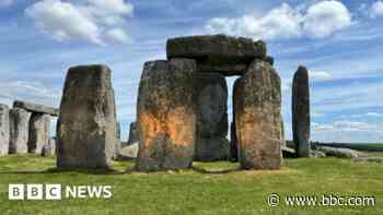 Two charged after Stonehenge orange powder protest