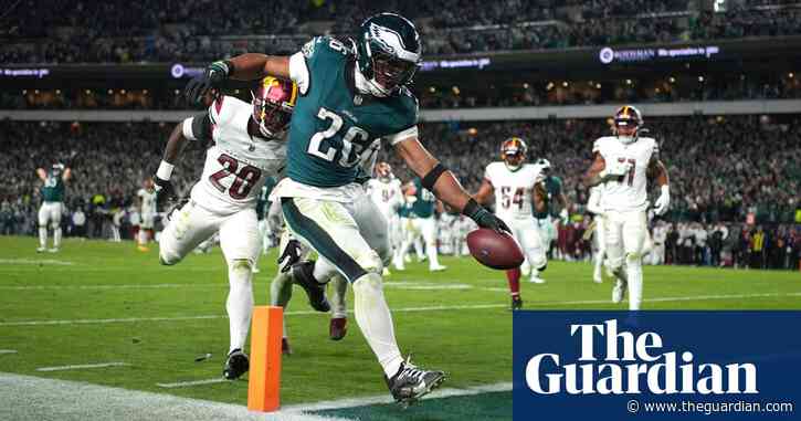 Barkley scores twice as surging Eagles bury Commanders for sixth straight