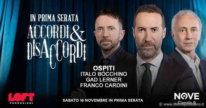 Lerner, Bocchino e Franco Cardini ospiti di Luca Sommi ad Accordi&Disaccordi il 16 novembre alle 21.30 su Nove. Con Travaglio e Scanzi