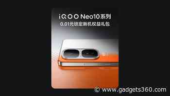 iQOO Neo 10 Series Pre-Reservations Begin; Design Teased