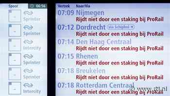 Maandagochtend geen treinen in zuidwesten door staking ProRail