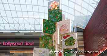 30ft Christmas tree sculpture unveiled at atria Watford