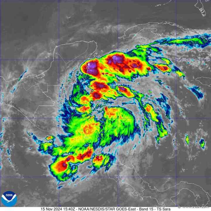 Tropical tracker: Tropical Storm Sara brushes along coast of Honduras