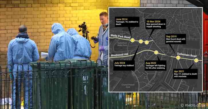 London’s ‘murder mile’ where four have been killed in spiralling gang violence