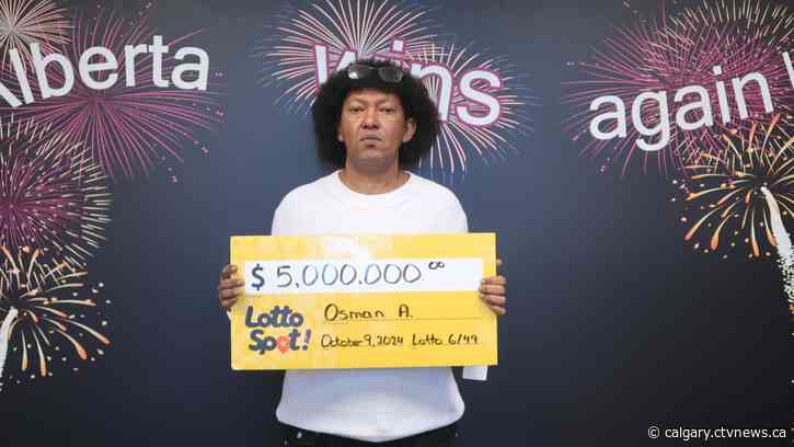 Calgarian celebrates second lottery win, taking home $5M