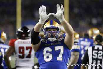 Bombers offensive line faces another tough challenge with Argos defensive front