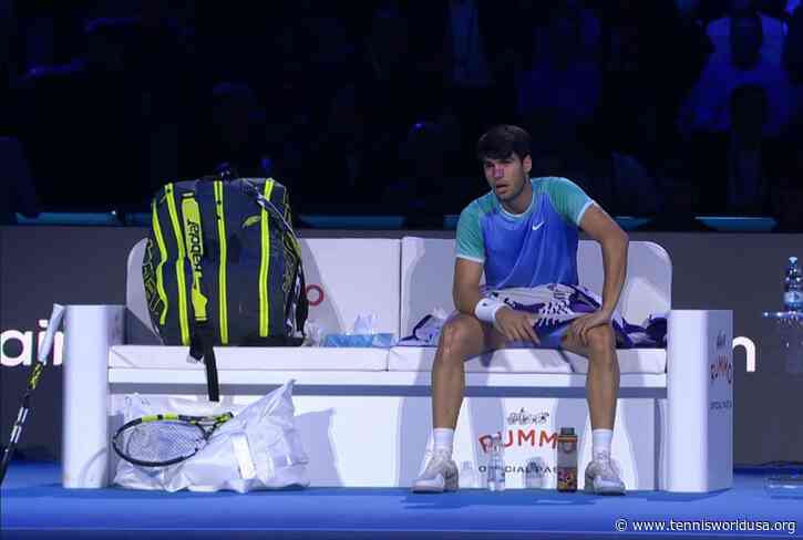 Watch: Carlos Alcaraz smashes racquet in anger