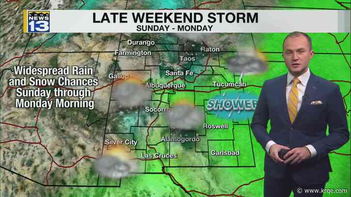 Rain, mountain snow moves into New Mexico this weekend