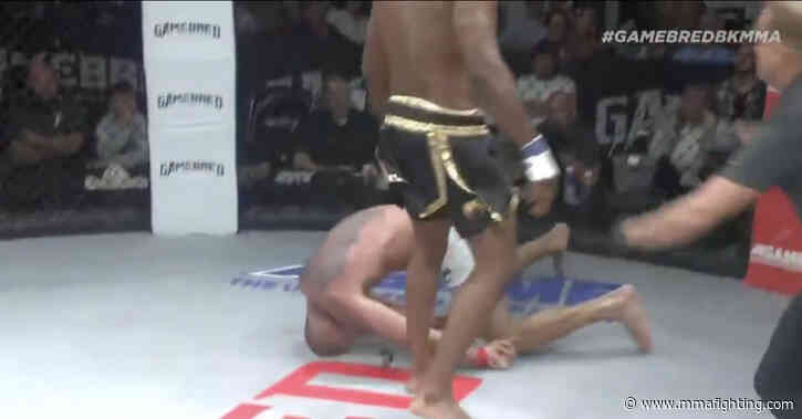 Gamebred Bareknuckle MMA 8 video: Frank Tate faceplants Alex Nicholson in 56 seconds