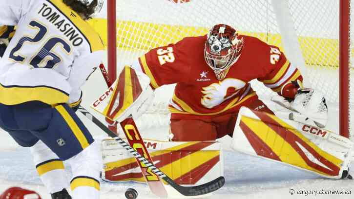 Miromanov and Coleman score, Wolf earns shutout as Flames blank Predators 2-0