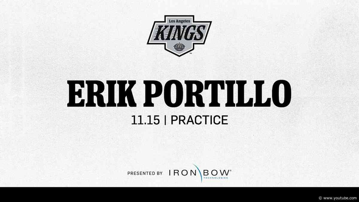 Goaltender Erik Portillo | 11.15 Practice in LA