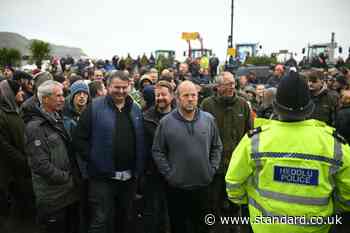 Sir Keir Starmer defends Budget as farmers protest outside Welsh Labour conference