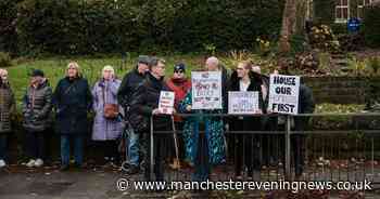 Protesters gather outside Altrincham hotel over arrival of 300 asylum seekers