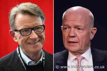 William Hague hits out at ‘two jobs’ rival Peter Mandelson as they battle for Oxford role