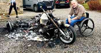 Corbridge biker with spinal injury raising money for specialist motor trike after his burnt down