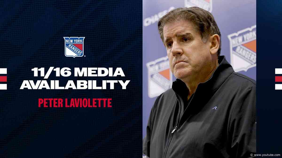 NYR Practice: Peter Laviolette Media Availability | Nov. 16, 2024