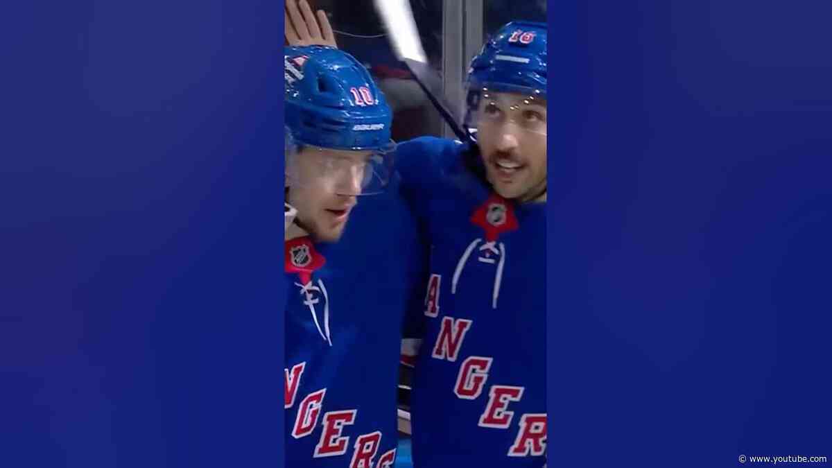 Bread ➡️ Troch for a beauty #vincenttrocheck #artemipanarin #nyrangers #nhl #goal #hockey