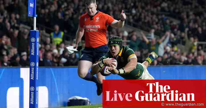 England 20-29 South Africa: Autumn Nations Series rugby union – live