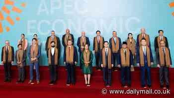 Humiliation for Biden as he's shoved to back of 'family photo' with world leaders while China's Xi gets front-row spot