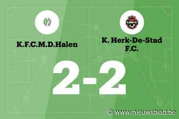 Halen speelt thuis gelijk tegen Herk FC B