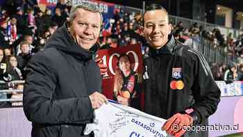 Christiane Endler fue homenajeada por sus 100 partidos en Olympique de Lyon