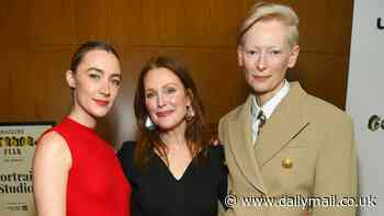 Saoirse Ronan is radiant in red with Julianne Moore and Tilda Swinton at starry Deadline Contenders Film event