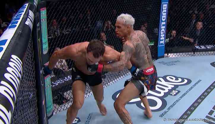 UFC 309 results: Charles Oliveira survives chaotic final round to beat Michael Chandler again