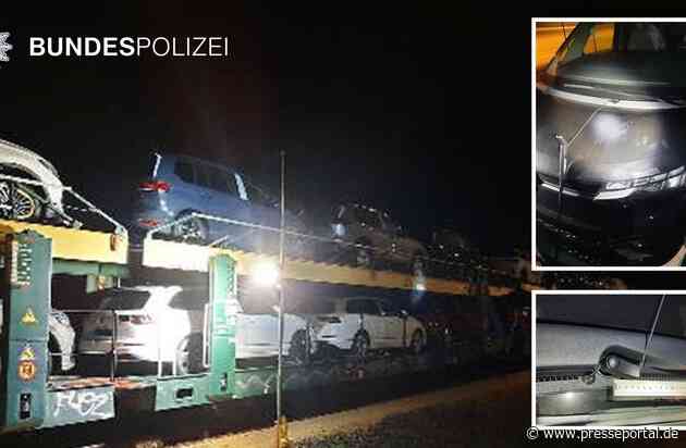 Bundespolizeidirektion München: Neufahrzeuge auf Autotransportzug beschädigt / Circa 50.000 Euro Vandalismusschaden - Bundespolizei sucht nach Zeugen