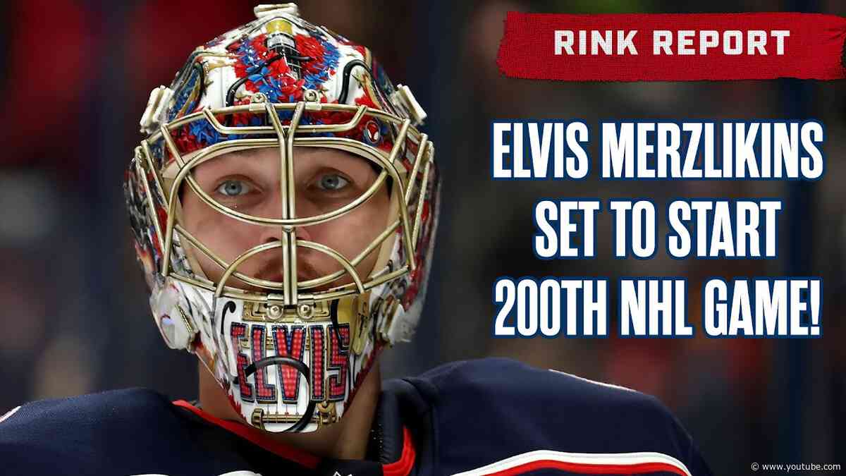 ELVIS MERZLIKINS Set to Start 200th NHL Game Against the Pittsburgh Penguins!  💪 | Rink Report