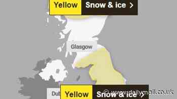 Winter is coming! Met Office issues Yellow National Severe Weather Warning for snow and ice as 10cm is feared for northern parts of the UK