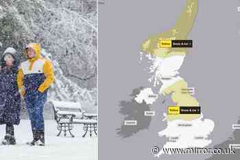 Met Office extends snow warnings as Arctic blast about to bring flurries up to 10cm deep