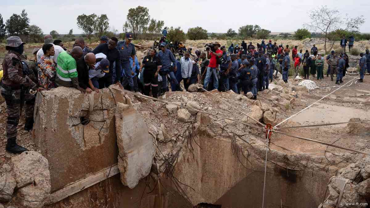 Trapped illegal gold miners hold out against police in South Africa