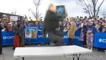 NFL icon Bill Cowher, 67, leaves fans stunned after jumping through a table live on TV