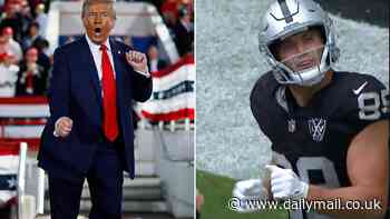 Brock Bowers becomes the latest NFL star to do 'The Donald Trump' celebration dance after scoring touchdown