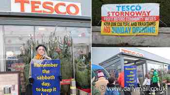 Struggle between the sacred and secular comes to a head... in the aisles of Tesco as store opens on Sabbath