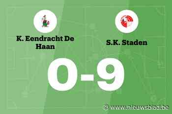 Vier opeenvolgende overwinningen voor SK Staden C na 0-9 tegen Eendracht De Haan