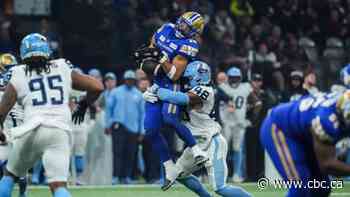 Bombers, Argos tied 10-10 in Grey Cup