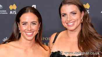 Olympic champion sisters Noemie and Jessica Fox steal the show in matching black gowns as they lead arrivals at Sport Australia Hall of Fame Gala Dinner in Melbourne