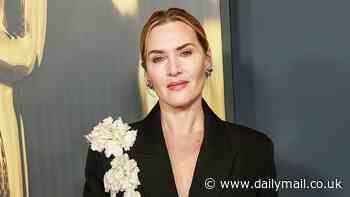 Kate Winslet is the epitome of chic in a black suit as she attends the 15th annual Governors Ball in LA