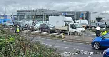 Cyclist taken to hospital after crash with two cars in morning traffic