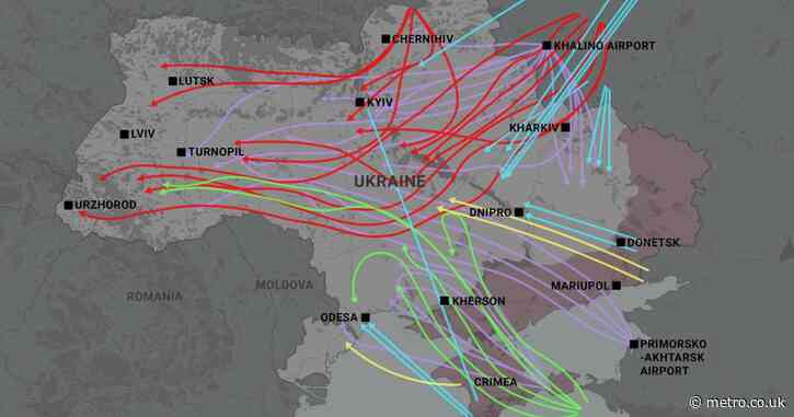 Map shows scale of Russia’s latest missile onslaught on Ukraine