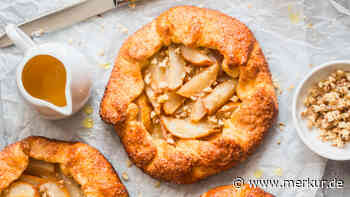 Fruchtiges Blitzrezept: Feine Birnen-Tartes mit knusprigem Blätterteigboden und Mandelcreme