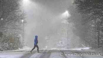 UK weather snow RECAP: Major airport traveller warning and amber health alert for millions as Met Office forecasts 20cm of snow fall with temperatures to plummet to -8C overnight