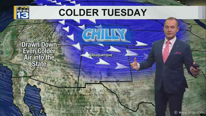 Colder and breezy Tuesday