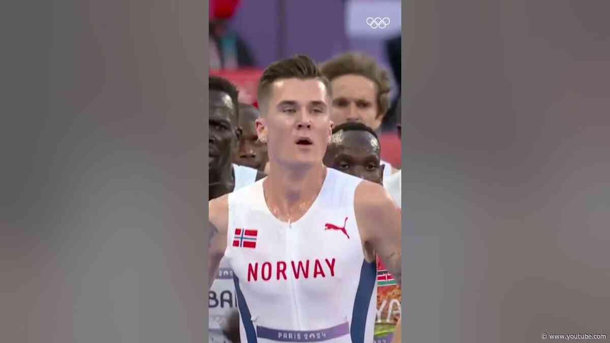 Jakob Ingebrigtsen powered through the final lap & claimed gold in the men’s 5,000m at #Paris2024!🥇