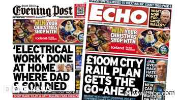 Wales' papers: Electrical work at home where two died and rail plan gets go-ahead