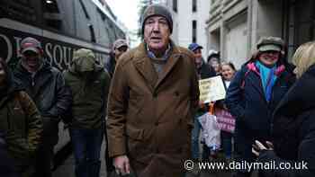 Jeremy Clarkson arrives in Westminster to join tens of thousands of farmers in mass protest against Labour's inheritance tax raid