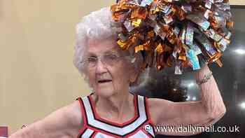 Grandma, 97, gets to perform with high school cheerleading squad one last time