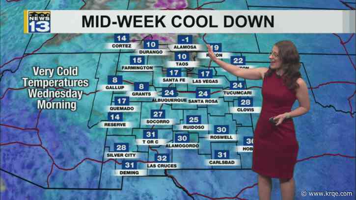 Cooler blast of air through the middle of the week