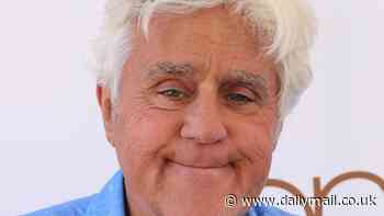 Jay Leno, 74, shows heavily bruised face and eye patch from shock fall down a hill... 2 years after car fire